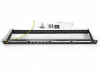 Platzsparendes 19" Leer-Patchpanel für Keystone...