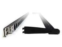 Platzsparendes 19" Leer-Patchpanel für Keystone Module IT-BUDGET - 24 Port - nur 0,5 HE - unbestückt - schwarz