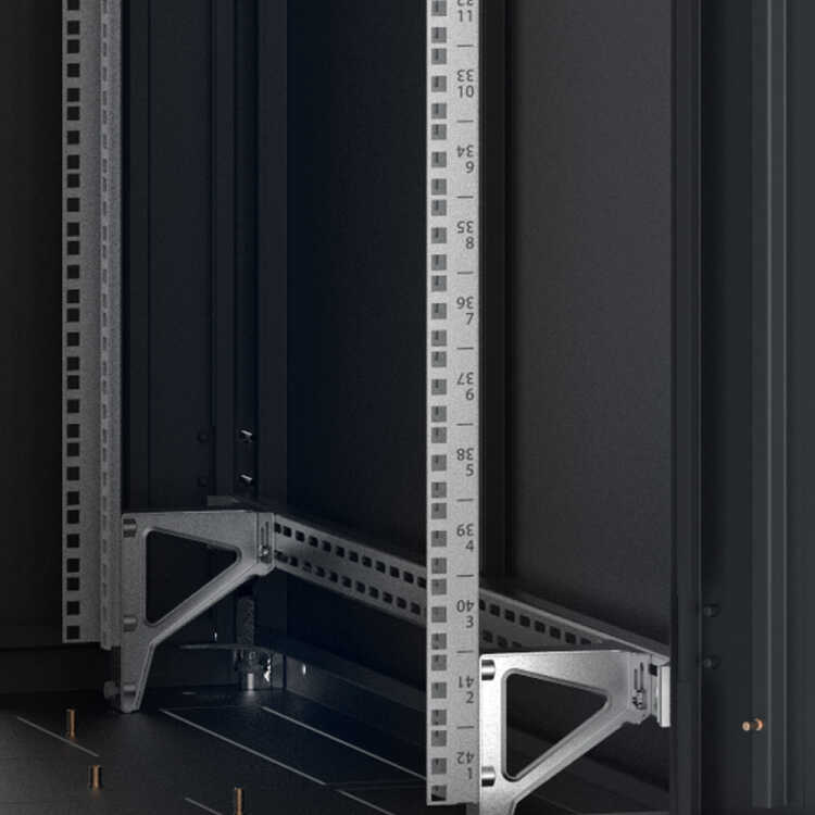 19-Serverschrank SZB IT - 42 HE - 800 x 1000mm - Sichttür - Vollblechtür - schwarz