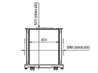 19"-Serverschrank LWK - 12 HE - 800 mm Tiefe - perforierte Türen - schwarz