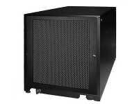 19"-Serverschrank LWK - 12 HE - 800 mm Tiefe - perforierte Türen - schwarz