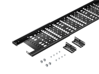 Kabeltrasse für vertikale Kabelführung oder PDUs in VX IT von RITTAL mit Aussenhöhe 2000 und 2200 mm - Breite 265 mm - schwarz