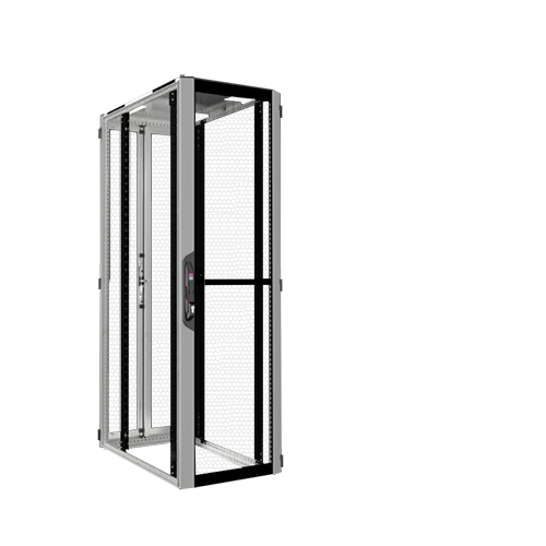 19"-Serverschrank VX IT von RITTAL - 42 HE - 600x1000 mm - perforierte Türen - o.Seitenwände - lichtgrau