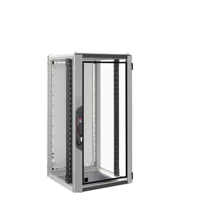 19"-Netzwerkschrank VX IT von RITTAL - IP55 - 24 HE - 600x600 mm - Sichttür - Vollblechtür - o.Seitenwände - lichtgrau