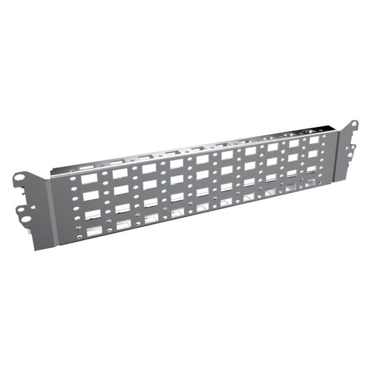 VX System-Chassis 23 x 89 mm - für innere Montageebene  für Schrankbreite oder -tiefe  400 mm - Edelstahl - 2 Stück