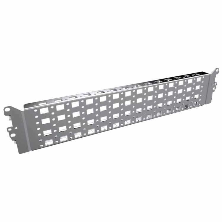 VX System-Chassis 23 x 89 mm - für innere Montageebene  für Schrankbreite oder -tiefe  500 mm - Edelstahl - 2 Stück