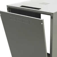 19"-Schrank RESISTER - erhöhter Staubschutz - 18 HE - Vollblechtür - BxT 600x600mm - lichtgrau