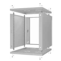 19"-Netzwerkschrank TAUNUS von IT-BUDGET - 12 HE - 600 mm Tiefe - Sichttür - 19"-Ebene vo+hi - abschließbar - lichtgrau