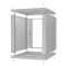 19"-Netzwerkschrank TAUNUS von IT-BUDGET - 12 HE - 600 mm Tiefe - Sichttür - 19"-Ebene vo+hi - abschließbar - lichtgrau
