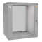 19"-Netzwerkschrank TAUNUS von IT-BUDGET - 12 HE - 600 mm Tiefe - Sichttür - 19"-Ebene vo+hi - abschließbar - lichtgrau
