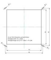 Verschlussplatte IP55 für Lüfteröffnungen/Montageausschnitte - für Öffnungsgröße 124 x 124 mm - lichtgrau