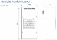 Cosmotec/Stulz CVO05002288000 PROTHERM Outdoor Seitenanbau-Kühlgerät - IP54 - 400 V - 500 W Kühlleistung