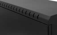 19"-Wandverteiler - platzsparender 3 HE tiefenvariabler Vertikal-Einbau - Tiefe 180 mm - Einbautiefe bis 300 mm - schwarz