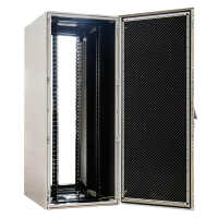 Schallgedämmter 19"-Serverschrank VX IT Rack RITTAL - bis 85% silenced - 42 HE - BxT 800x800 mm - Sicht-/Vollblechtür - lichtgrau