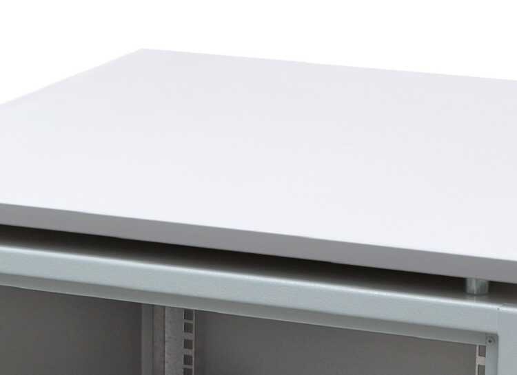 Deko-Holzplatte "Lichtgrau" für Server-/Netzwerkschränke - für Schrankdachmaße B 600 x T 800 mm