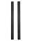 1 Paar vertikale Kabelkanäle mit Deckel und Snap-lock System - Stahlblech - 42 HE - schwarz