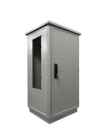 Outdoor Schrank IP54 - BHT 1454x1100x509 mm - Doppel-Fronttür - Doppel-Aluminiumwand - Heizung - Vorbereit. Klimaanlage