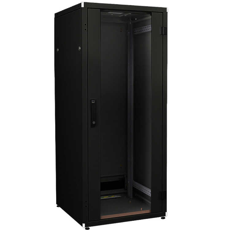 19"-Netzwerkschrank SZB IT - 33 HE - 600 x 800 mm - Sichttür - Vollblechrücktür - schwarz