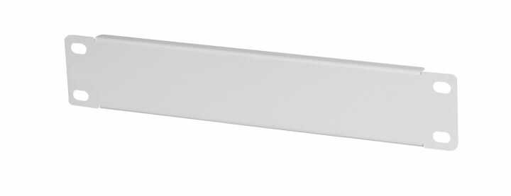 10"-Blindplatte - 1 HE - Metall - lichtgrau