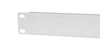 10"-Blindplatte - 1 HE - Metall - lichtgrau