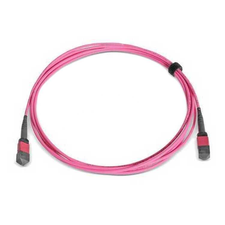 High-Quality Patchkabel MTP®/MPO-F - Typ B - 12 Fasern OM4 - G50/125 - erikaviolett - 1,0 m