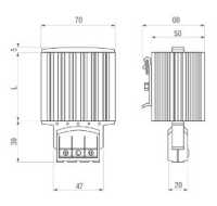 Halbleiter-Heizgerät von STEGO - HG 140 - 45 W - Länge 65 mm