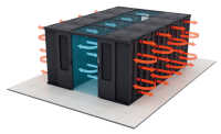 Kaltgang-Warmgang-Einhausung Data Box - 1 Reihe á 9 Serverschränke SZB IT - 42 HE - 700  x 1000 mm - perf. Türen - schwarz