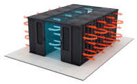 Kaltgang-Warmgang-Einhausung Data Box - 2 Reihen á 4 Serverschränke SZB IT - 42 HE - 600 x 1200 mm - perf. Türen - schwarz