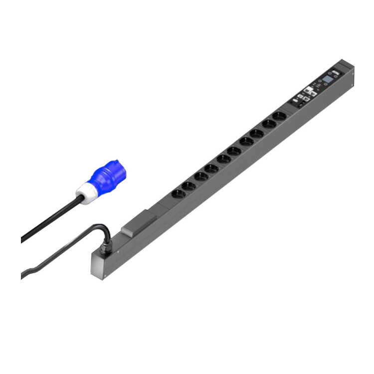 RITTAL PDU/Steckdosenleiste - metered plus - 16A - 1-phasig - Anschlüsse: CEE 10 x CEE7/3 Schuko