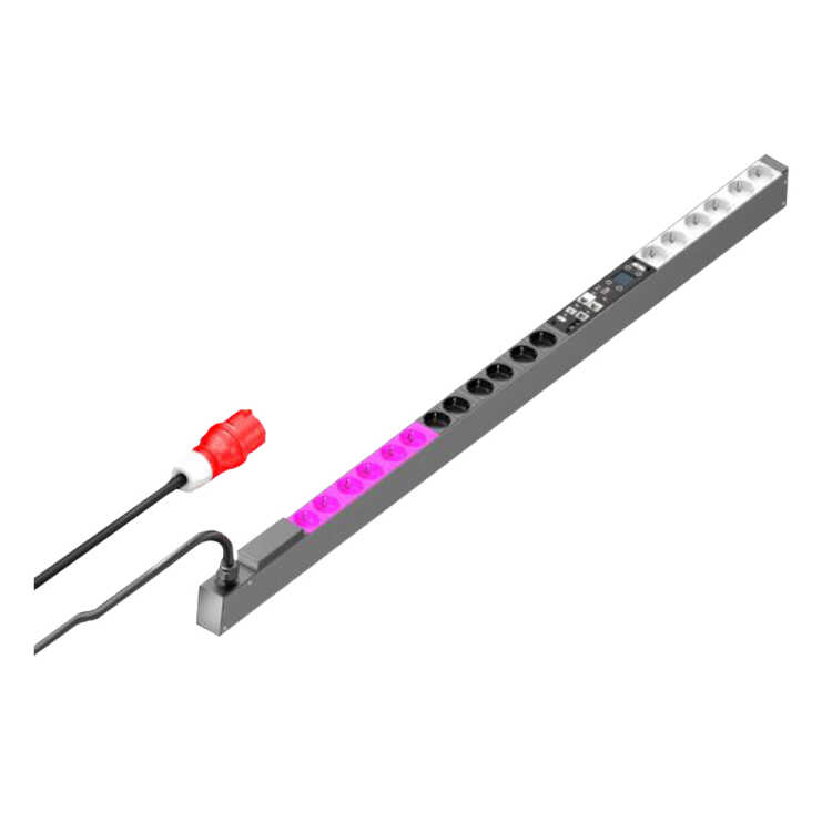 RITTAL PDU/Steckdosenleiste - metered plus - 16A - 3-phasig - Anschlüsse: CEE 18 x CEE7/3 Schuko