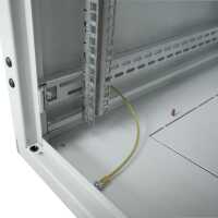 19"-Netzwerkschrank SZB IT - 42 HE - 600 x 600 mm - perforierte Türen vorne und hinten - lichtgrau