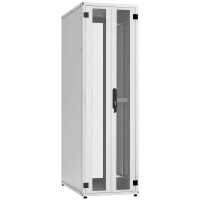 19"-Netzwerkschrank SZB IT - 42 HE - 600 x 600 mm - geteilte perforierte Doppel-Türen vorne und hinten - lichtgrau