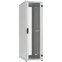 19"-Netzwerkschrank SZB IT - 42 HE - 600 x 600 mm - perforierte Fronttür - perforierte, geteilte Doppel-Rücktür - lichtgrau