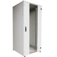 19"-Serverschrank SZB IT - 42 HE - 800 x 1000 mm - Sichttür - perforierte, geteilte Doppel-Rücktür - lichtgrau