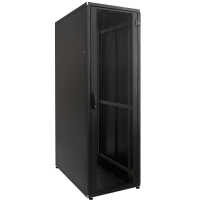 19"-Netzwerkschrank SZB IT - 42 HE - 600 x 800 mm - perforierte Türen vorne und hinten - schwarz