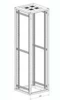 Offener 19"-Schrank - 42 HE - 600 x 600 mm - 4...