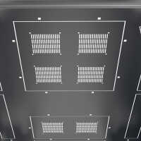 19"-Serverschrank SZB IT - 42 HE - 800 x 1000 mm - geteilte Doppel-Vollblechtüren vorne und hinten - schwarz