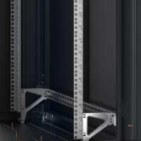 19"-Serverschrank SZB IT - 42 HE - 800 x 1000 mm - Sichttür - perforierte, geteilte Doppel-Rücktür - schwarz