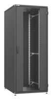 19"-Serverschrank SZB IT - 42 HE - 800 x 1200 mm - Sichttür - geteilte Doppel-Vollblechrücktür - schwarz