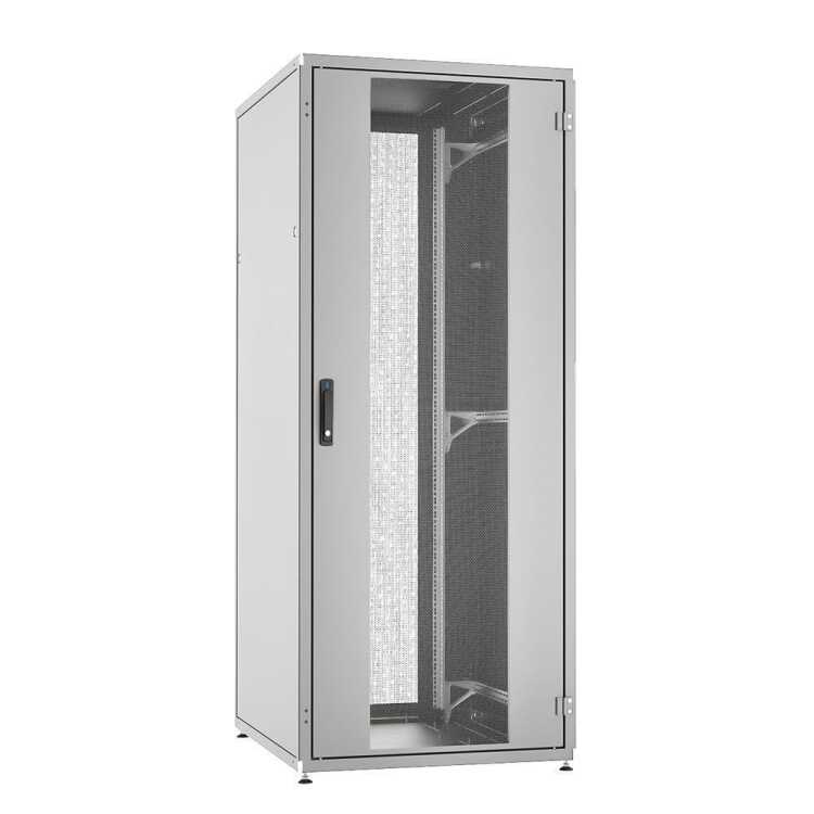 19"-Serverschrank SZB IT - 42 HE - 800 x 1200 mm - Sichttür - Vollblechrücktür inkl. 3 HE Kabeleinlassmodul - schwarz