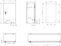 19"-Netzwerkschrank Edelstahl ELDON - für Chemie-, Gastro-, Lebensmittel-Bereich - 12 HE - HBT 600x600x300 mm