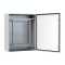 19"-Netzwerkschrank Edelstahl - für Chemie-, Gastro-, Lebensmittel-Bereich - 15 HE Schwenkrahmen - HBT 1200x800x400 mm