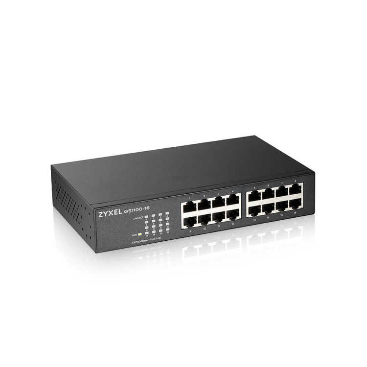 ZyXEL GS1100-16-V3 - 16-Port Gigabit Netzwerkswitch - Unmanaged
