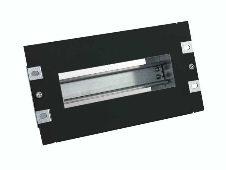 10“-Schutzschalterleiste/Spannungsverteiler-Panel - 3 HE - zerlegbar - mit Hutschiene - für 10 Module - schwarz