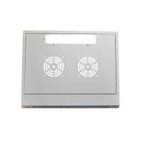 19"-Netzwerkschrank SWA von IT-BUDGET - 12 HE - BxT 570 x 600 mm - Sichttür - Seiten abnehmbar - Wand- + Standmontage - lichtgrau