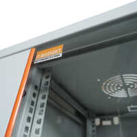 19"-Netzwerkschrank SWA von IT-BUDGET - 12 HE - BxT 570 x 600 mm - Sichttür - Seiten abnehmbar - Wand- + Standmontage - lichtgrau