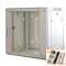 19"-Netzwerkschrank SWA von IT-BUDGET - 12 HE - BxT 570 x 600 mm - Sichttür - Seiten abnehmbar - Wand- + Standmontage - lichtgrau