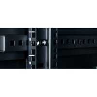 19"-Netzwerkschrank SRK von IT-BUDGET - Komplettset - 22 HE - BxT 600x600 mm - Sicht-/Vollblechtür - 4 Aktiv-Lüfter - Flatpack - schwarz