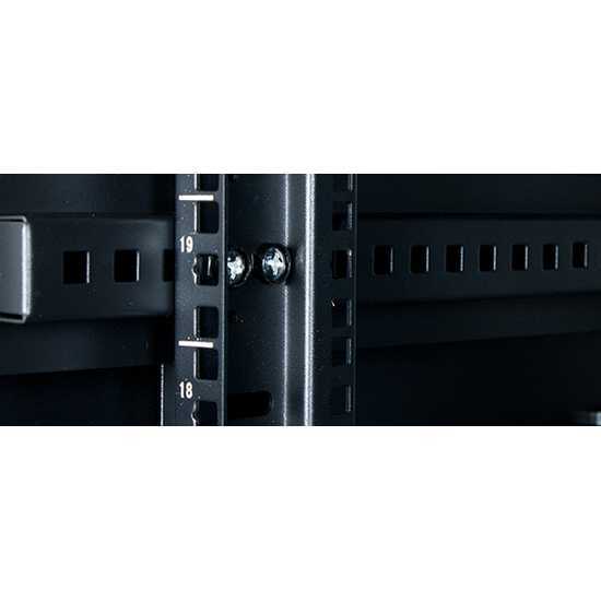 19-Netzwerkschrank SRK von IT-BUDGET - Komplettset - 22 HE - BxT 600x800 mm - Sicht-/Vollblechtür - 4 Aktiv-Lüfter - Flatpack - schwarz