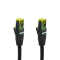 IT-BUDGET Vollkupfer Premium Patchkabel - Super Flex TPE - Cat.6A - mit Cat.7 Rohkabel - 600 MHz - halogenfrei - PoE+ - 10GBit - schwarz - 0,15 m